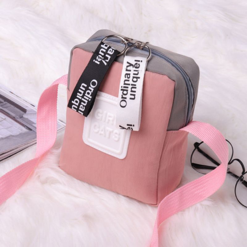 Dámské Nylonové Mini Crossbody Kabelky Hit Color Na Telefon