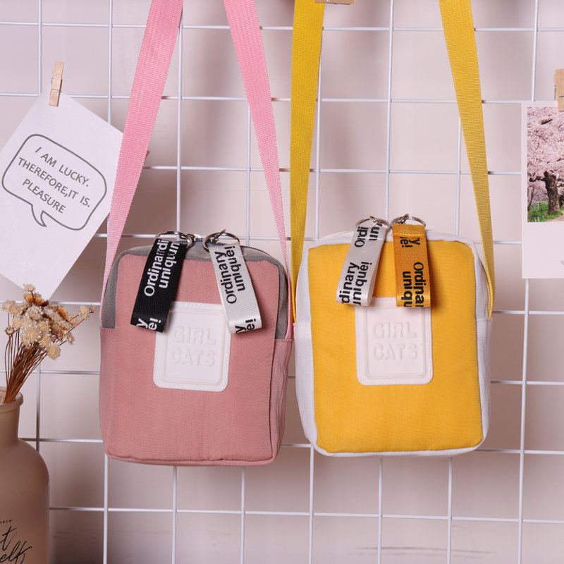 Dámské Nylonové Mini Crossbody Kabelky Hit Color Na Telefon