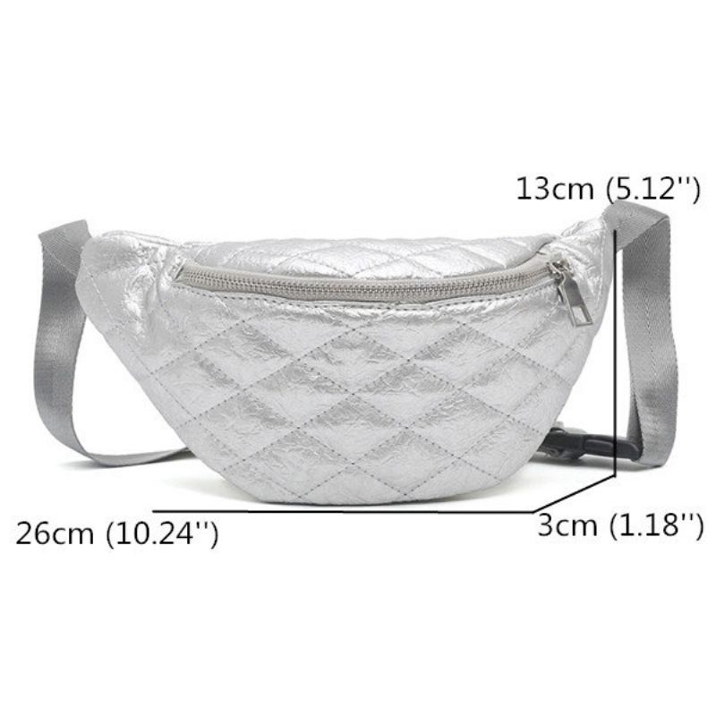 Dámské Pevné Volnočasové Multifunkční Kabelky Fanny Z Měkké Kůže Šití Crossbody