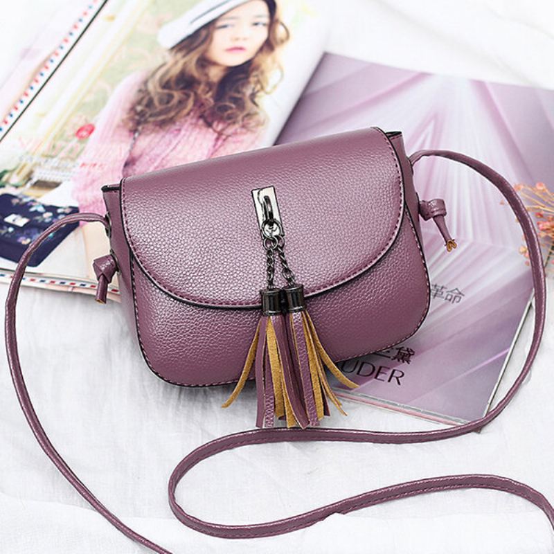 Dámské Vintage Crossbody Kabelky S Pevným Střapcem Tašky Přes Rameno Pro Volný Čas