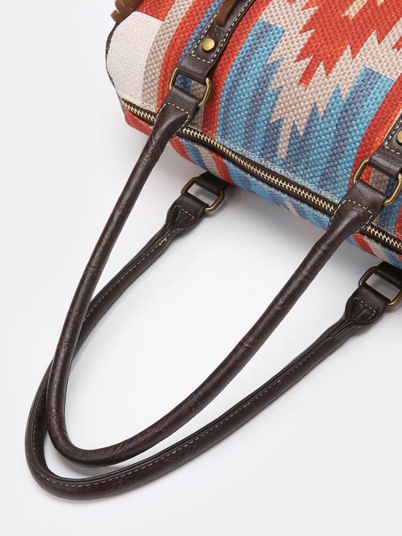 Dámské Vintage Etnický Vzor Bavlna Povlečení Crossbody Kabelka Neformální