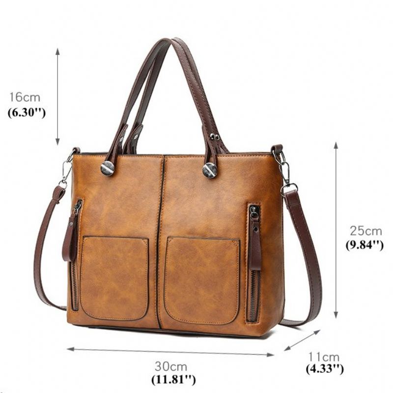 Dámské Vintage Kabelky Z Umělé Kůže Přes Rameno Crossbody