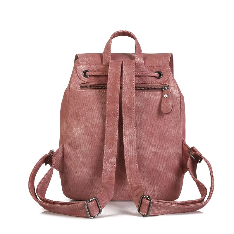 Dámský Kožený Batoh Pu Leather Bag Kabelky Přes Rameno