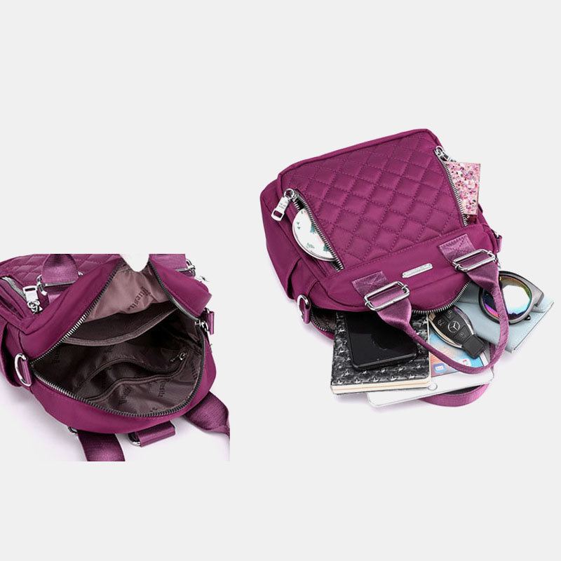 Dámský Nylonový Batoh Crossbody S Kabelkou Diamond