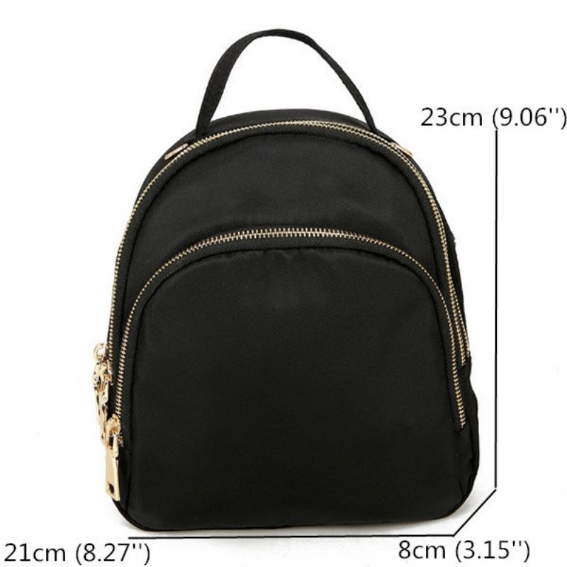 Dámský Nylonový Multifunkční Batoh 3 Vrstvy Crossbody Kabelky Vodotěsné