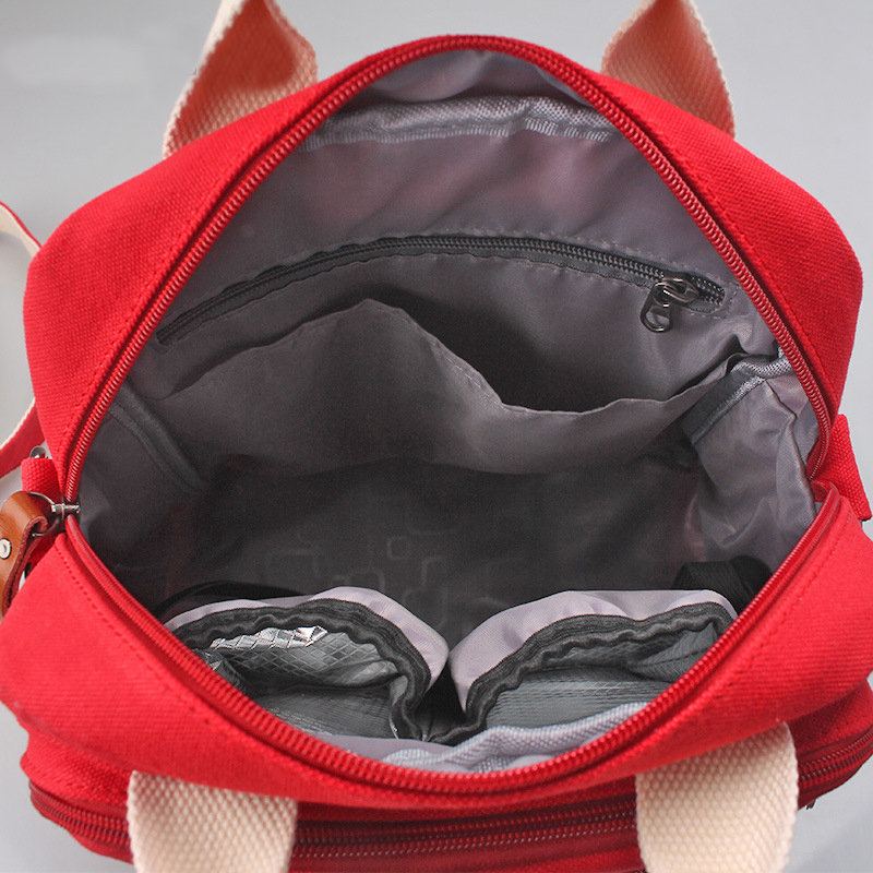 Dámský Plátěný Multifunkční Batoh Momy Baby Bags Taška Přes Rameno