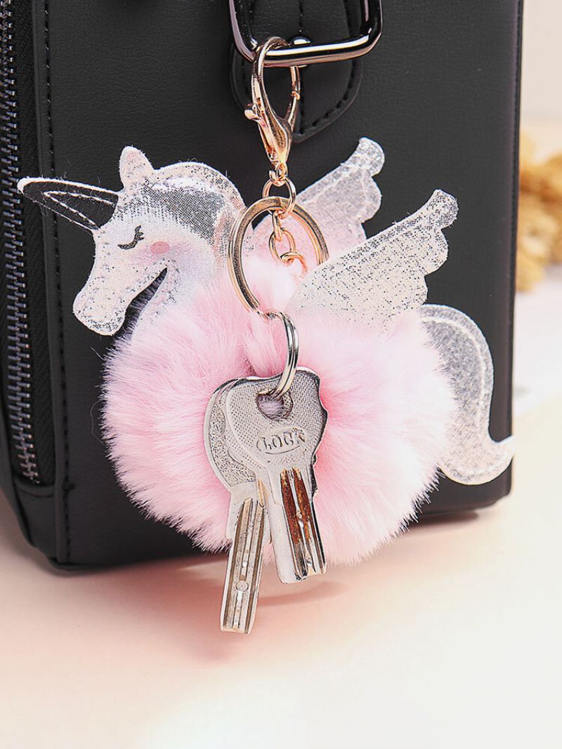 Dámský Přívěsek Na Klíče Z Umělé Kožešiny Unicorn Bag Charm