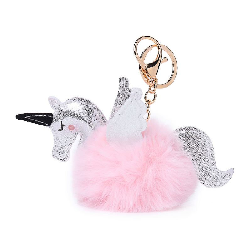 Dámský Přívěsek Na Klíče Z Umělé Kožešiny Unicorn Bag Charm