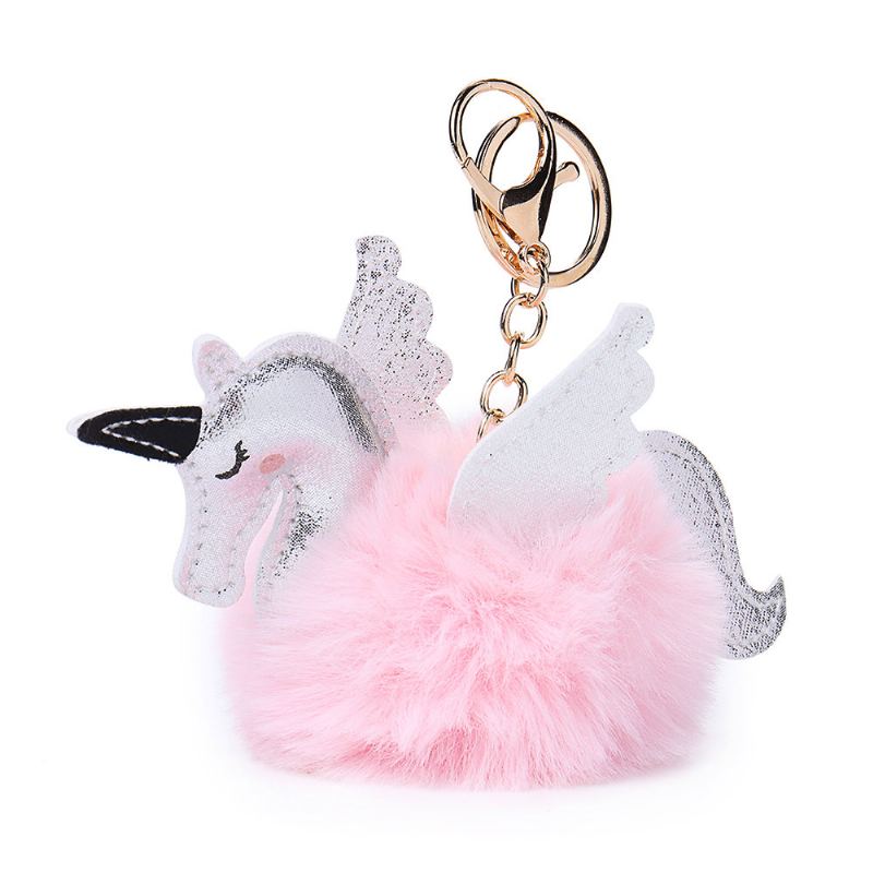 Dámský Přívěsek Na Klíče Z Umělé Kožešiny Unicorn Bag Charm