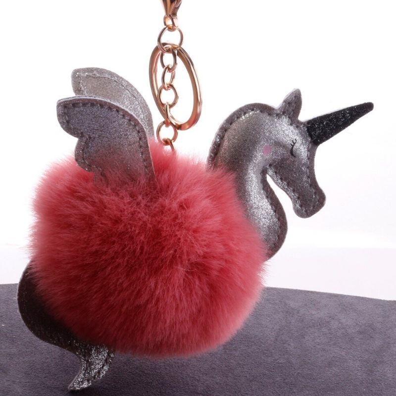 Dámský Přívěsek Na Klíče Z Umělé Kožešiny Unicorn Bag Charm