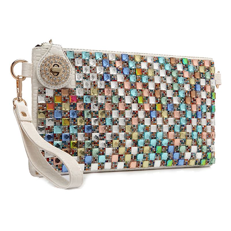 Diamond Explosive Clutch Color Dinner Shoulder Messenger Bag Dámská Taška Na Řetízek