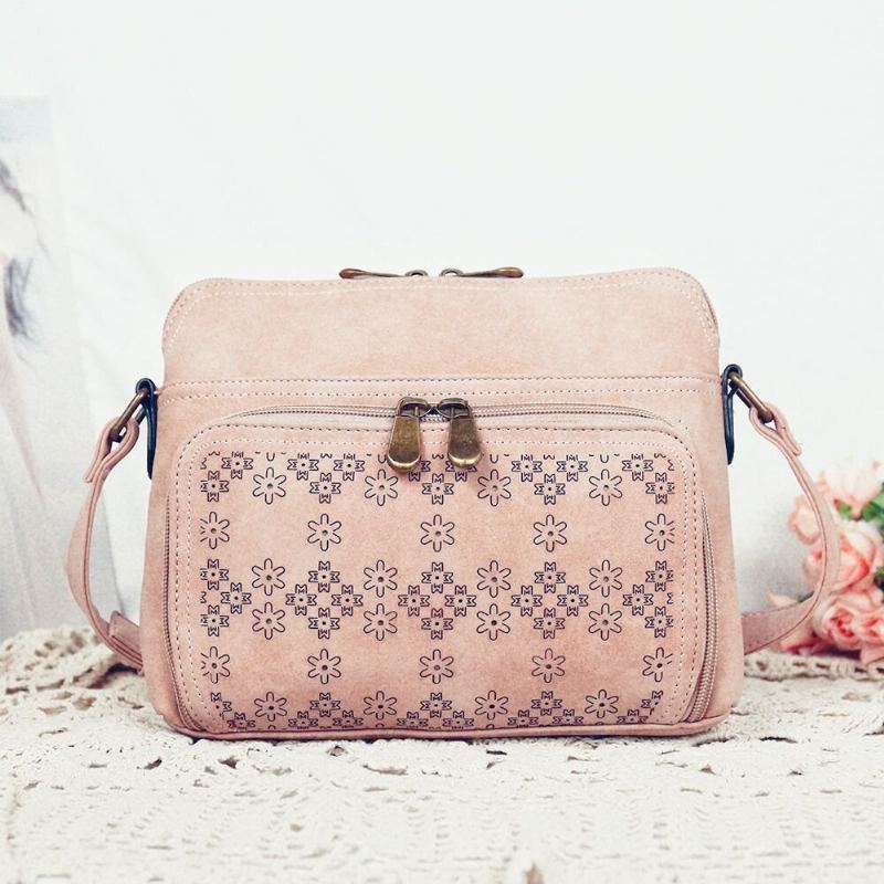 Dutá Lehká Crossbody Kabelka S Designem V Květinovém Designu