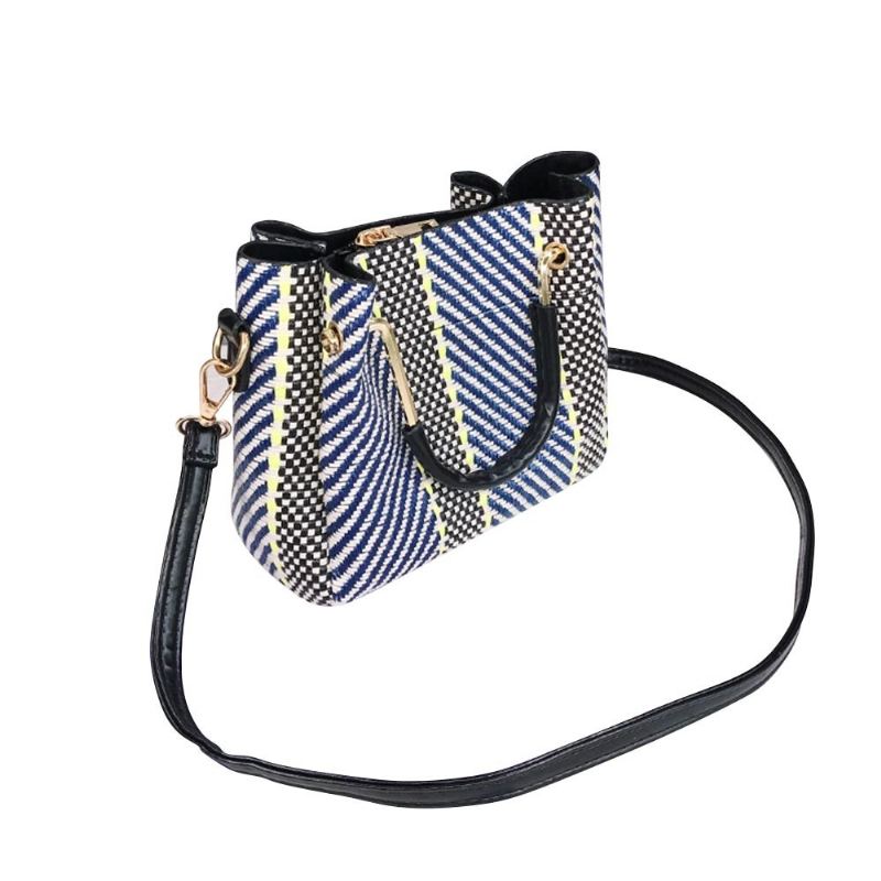 Elegantní Crossbody Kabelka Z Barevného Blokování S Dlouhým Ramenním Popruhem Pro Dívky Módní Dámská Přes Rameno