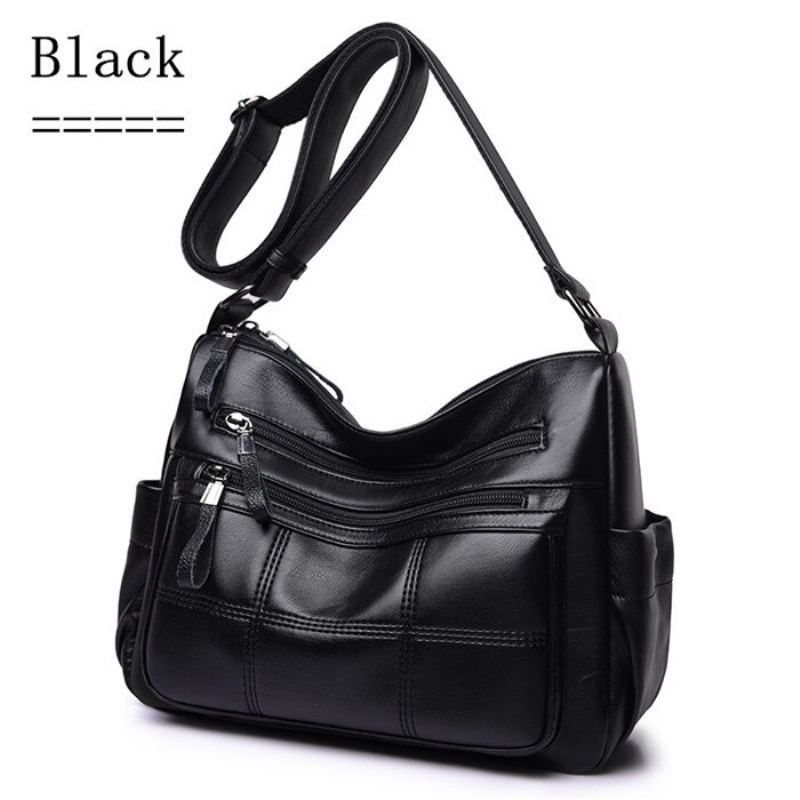 Hot Soft Leather Bolsa Luxusní Dámské Kabelky Crossbody Pro Ženy Tašky Přes Rameno Thread Sac A Main Femme