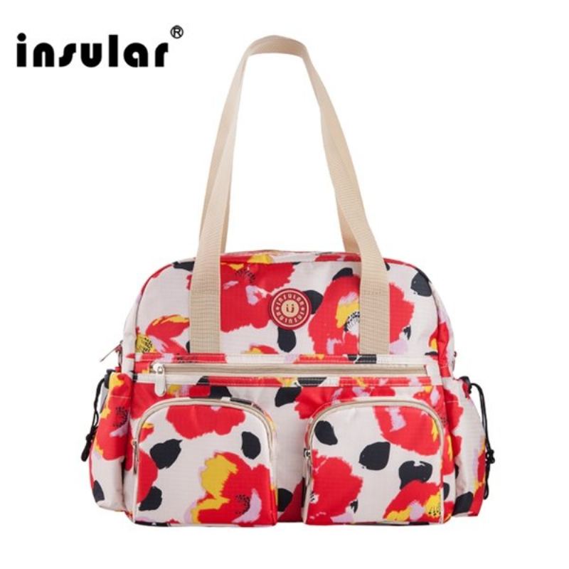 Insular Women Nylonové Dětské Plenkové Tašky Mumie Weekender Bag Crossbody Kabelka