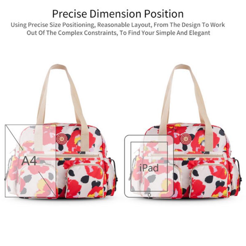 Insular Women Nylonové Dětské Plenkové Tašky Mumie Weekender Bag Crossbody Kabelka