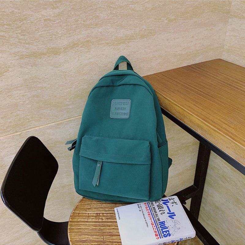 Japonská Verze Starověkého Smyslu Pro Jednobarevný Batoh Dívčí Super Studentský Wild Waterproof Sen Backpack Tide 201