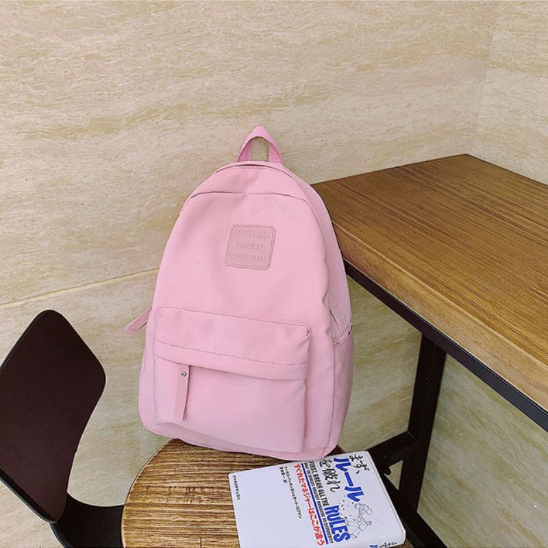 Japonská Verze Starověkého Smyslu Pro Jednobarevný Batoh Dívčí Super Studentský Wild Waterproof Sen Backpack Tide 201