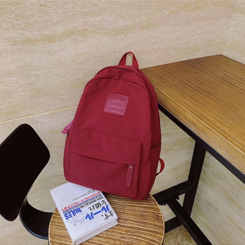 Japonská Verze Starověkého Smyslu Pro Jednobarevný Batoh Dívčí Super Studentský Wild Waterproof Sen Backpack Tide 201