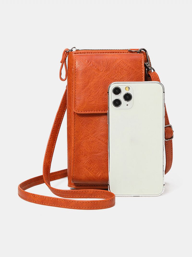 Joseko Dámská Pu Umělá Kůže Móda Ležérní Multifunkční Crossbody Taška Na Telefon