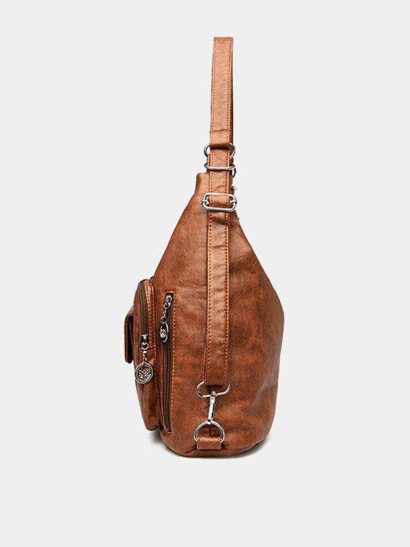 Joseko Dámská Pu Umělá Kůže Retro Ležérní Měkká Velkokapacitní Taška Crossbody Tote Bag