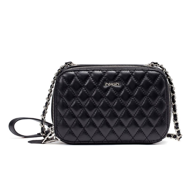 Kožená Taška Inman Lady Jarní A Podzimní Styl Literatury Diamond Small Square Bag Řetízková Tide Bag Sheepskin Diagonal Bag