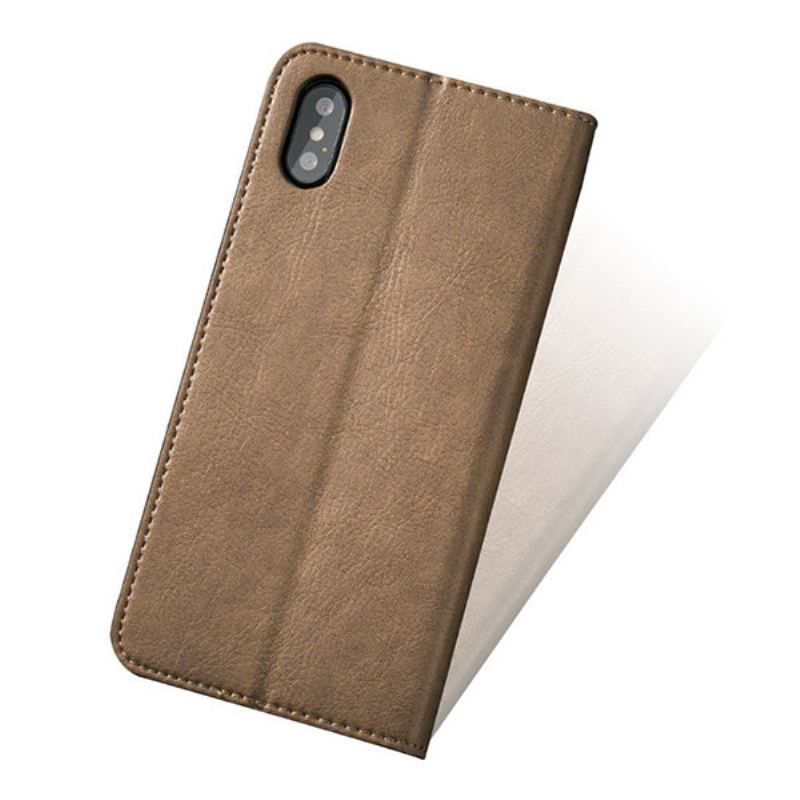 Kožené Pouzdro Na Telefon Slim Flip Cover Stojánek S Pohyblivým Držákem Karet Pro Iphone