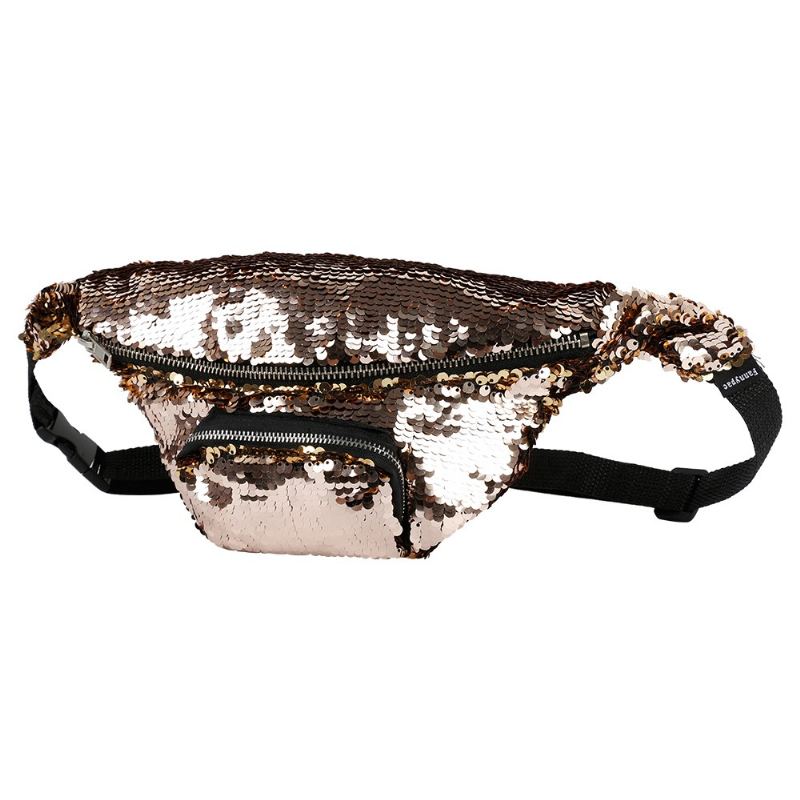 Lesklá Taška Do Pasu S Nastavitelným Popruhem Pro Ženy Fashion Fanny Pack Na Plážový Festivalový Karneval