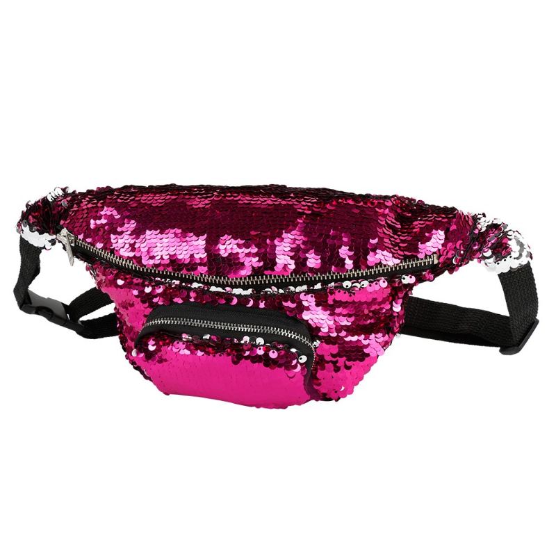 Lesklá Taška Do Pasu S Nastavitelným Popruhem Pro Ženy Fashion Fanny Pack Na Plážový Festivalový Karneval