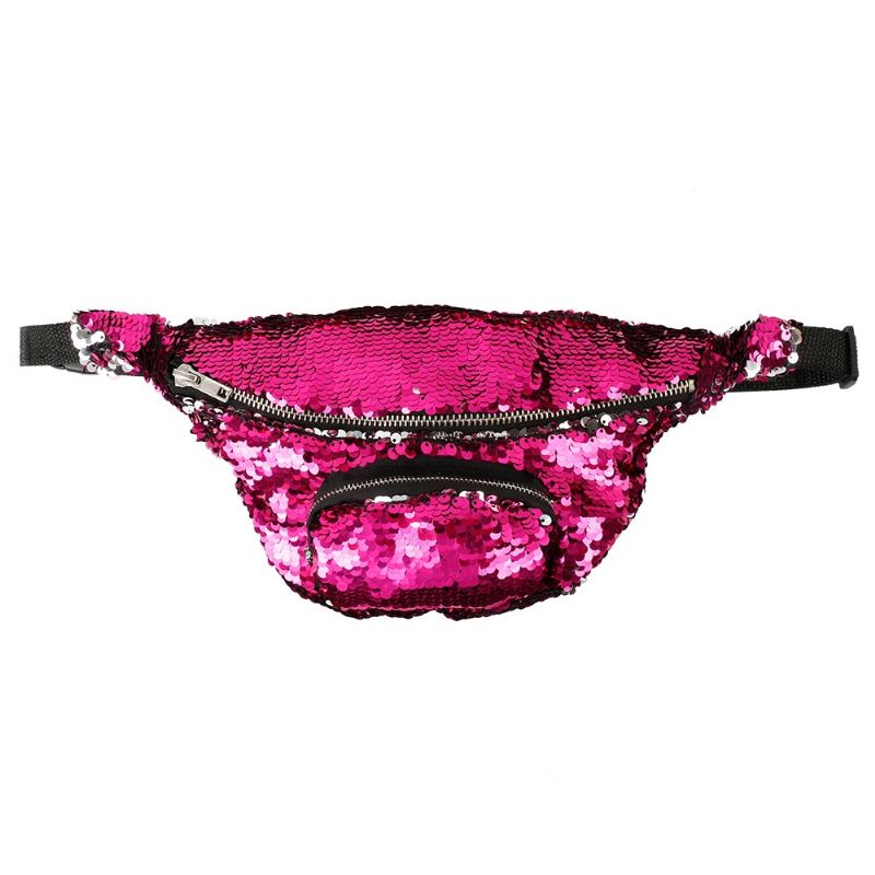 Lesklá Taška Do Pasu S Nastavitelným Popruhem Pro Ženy Fashion Fanny Pack Na Plážový Festivalový Karneval