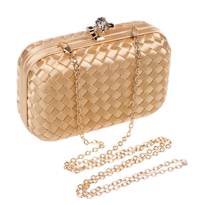 Malá Čtvercová Dinner Clutch Ladies Banquet Bag Taška Polyesterová Přes Rameno