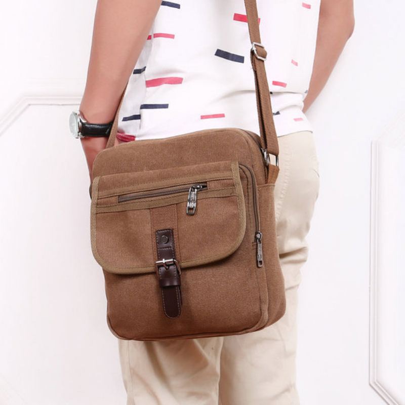 Men Small Outdoor Retro Casual Messenger Sport Canvas Crossbody Kabelka