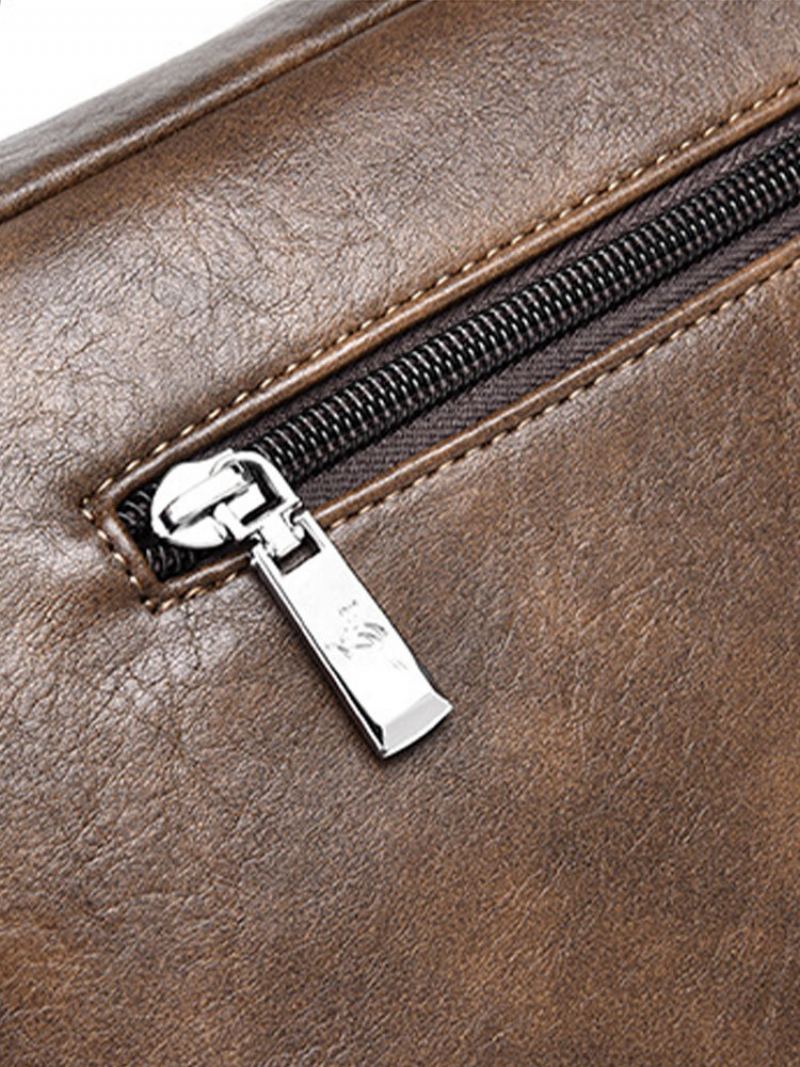 Menico Pánská Kabelka Z Umělé Kůže Business Casual Soft Crossbody Bag