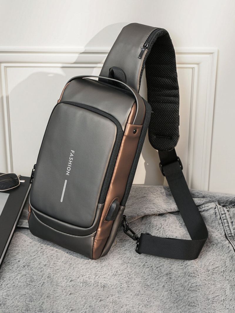 Menico Pánská Outdoor Riding Multifunkční Usb Nabíjecí Taška Messenger Bag Hrudní