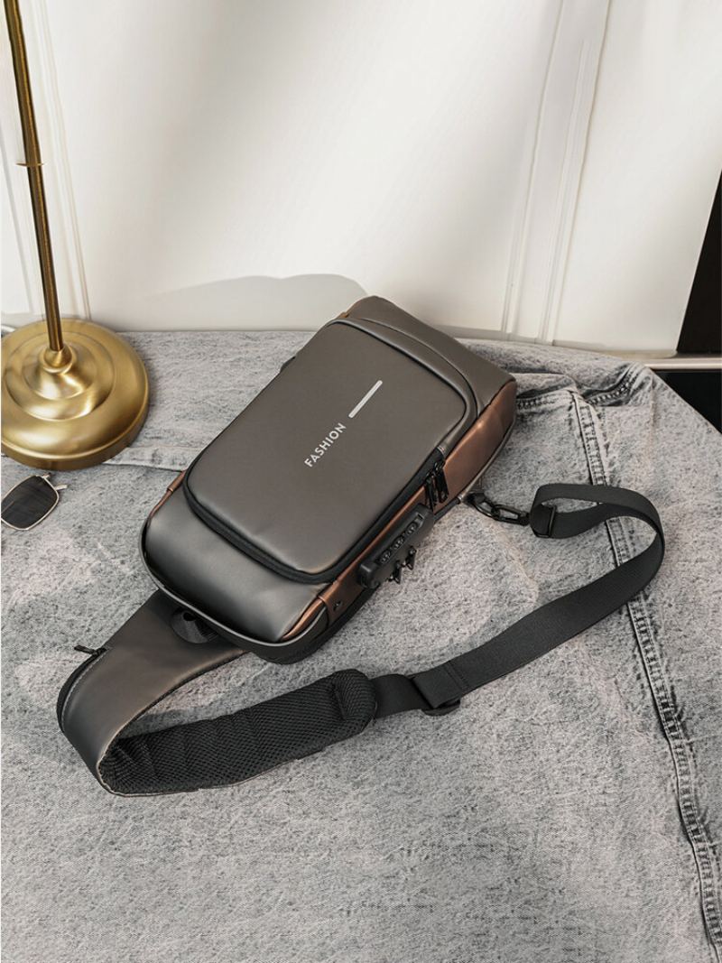 Menico Pánská Outdoor Riding Multifunkční Usb Nabíjecí Taška Messenger Bag Hrudní