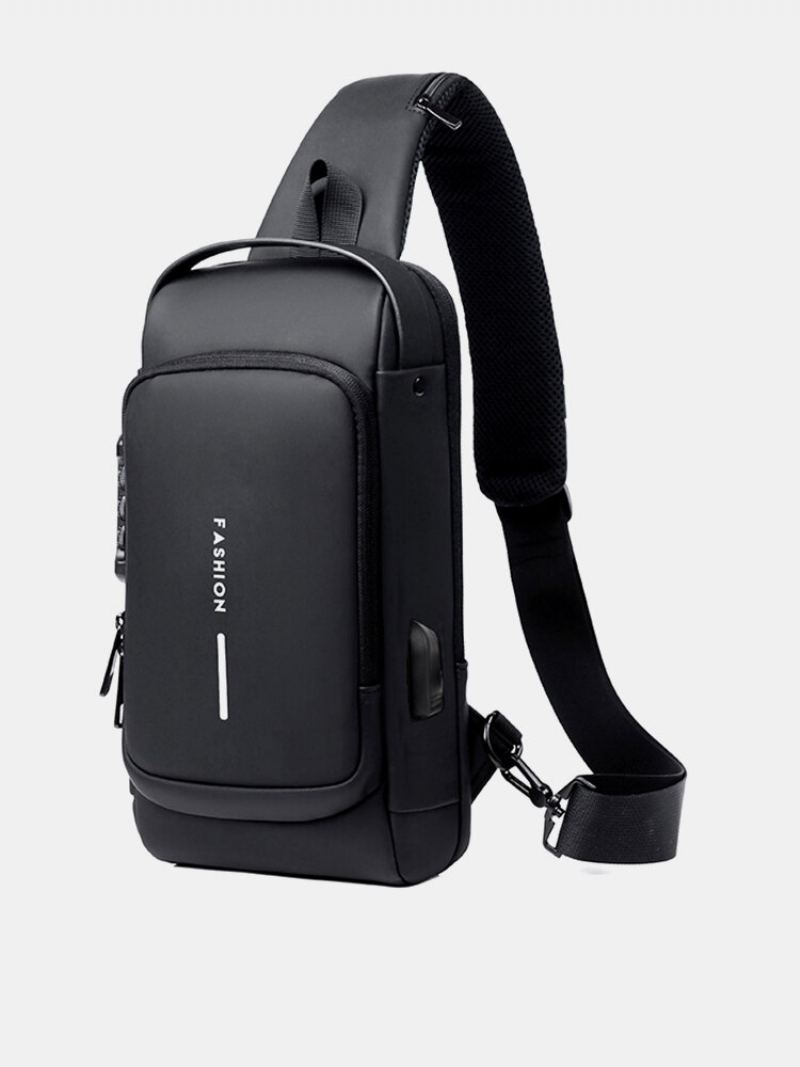 Menico Pánská Outdoor Riding Multifunkční Usb Nabíjecí Taška Messenger Bag Hrudní