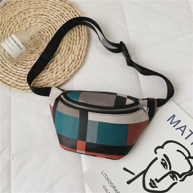 Módní Kapsy Dámská New Wave Wild Hit Color Crossbody Hrudní Taška Cizí Dívka Přes Rameno Na Mobilní Telefon