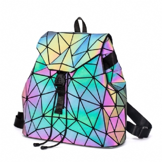 Módní Luminous Backpack Ženy Geometrické Batohy Pro Dospívající Dívky Žena Laser Diamond Student's School Bag Mochila Bolsas