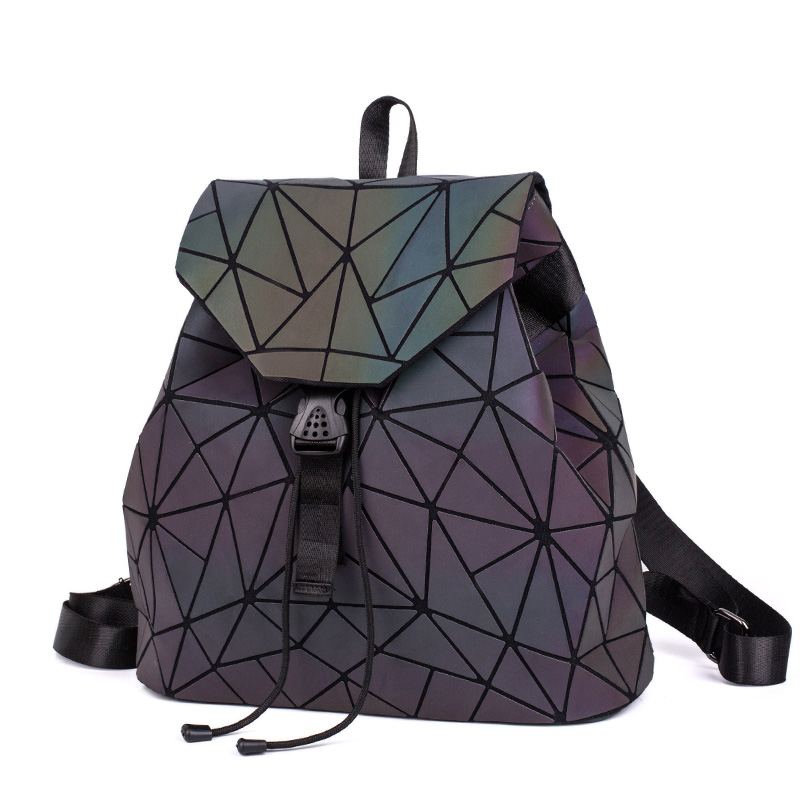 Módní Luminous Backpack Ženy Geometrické Batohy Pro Dospívající Dívky Žena Laser Diamond Student's School Bag Mochila Bolsas