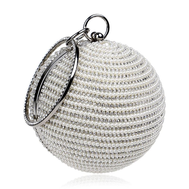 Módní Pearl Ball Tote Kabelka European Beauty Party Bag Vysoce Kvalitní Polyesterová Párty