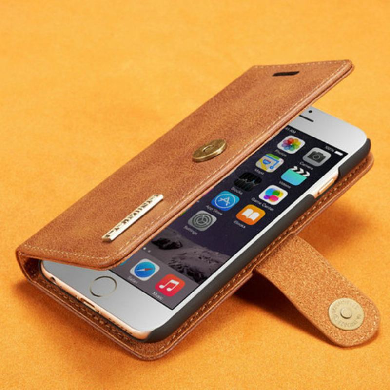 Muži A Ženy 2pcs Trifold 3 Slot Na Kartu Telefonní Brašna Pro Iphone S Magnetickou Sadou