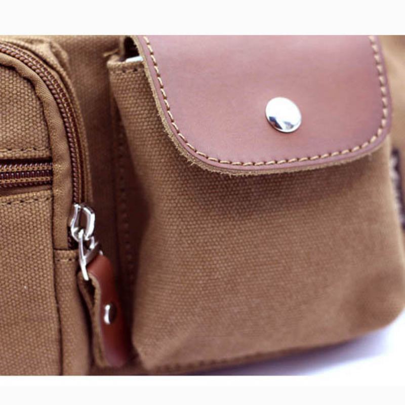 Muži Business Casual Canvas Multifunkční Přenosné Crossbody Kabelky Taška Do Pasu