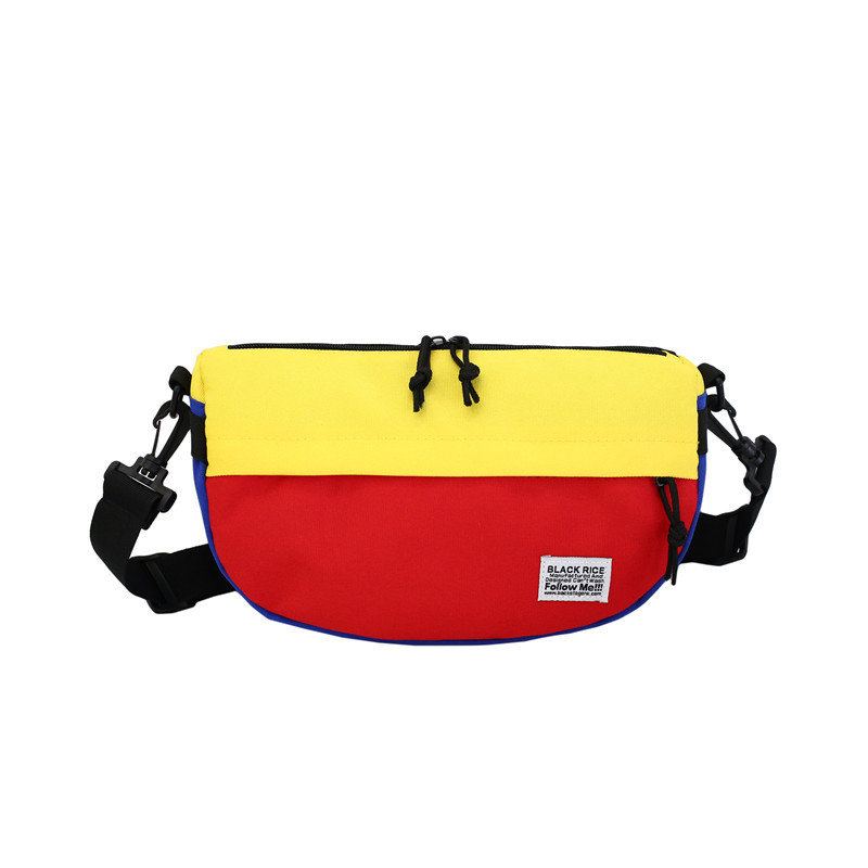 Muži Casual Color Block Zip Sports Couple Small Bag