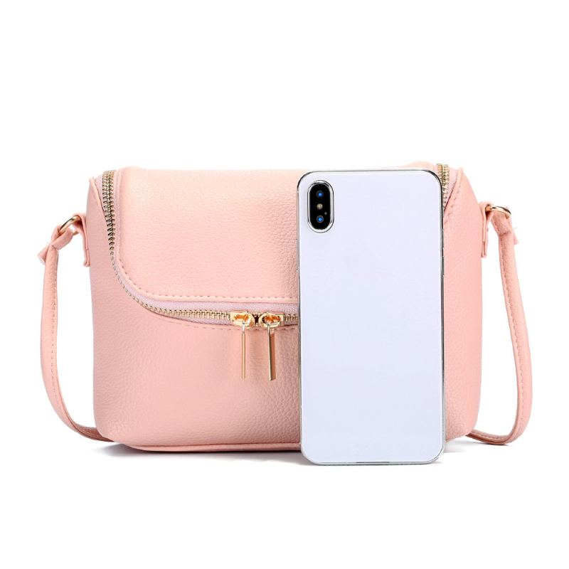 Neformální Candy Color Pu Kožené 5.5palcové Kabelky Na Telefon Crossbody Tašky Přes Rameno Pro Ženy