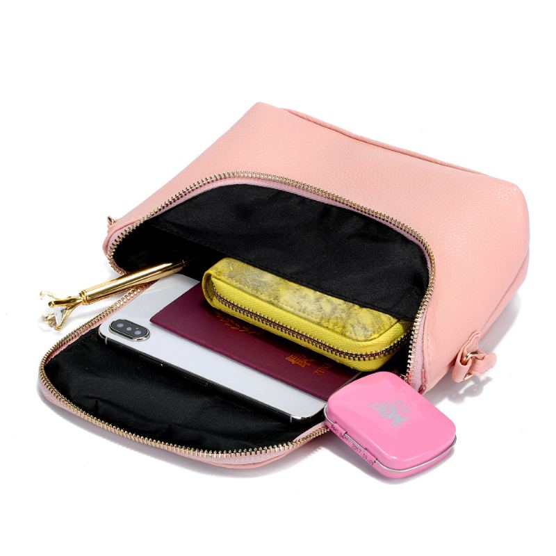 Neformální Candy Color Pu Kožené 5.5palcové Kabelky Na Telefon Crossbody Tašky Přes Rameno Pro Ženy