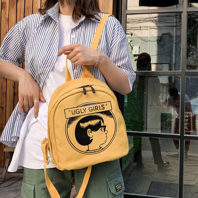 New Ins Plátěná Taška Přes Rameno Vintage Sense Girl Bag College Wind Campus Studentský Malý Batoh