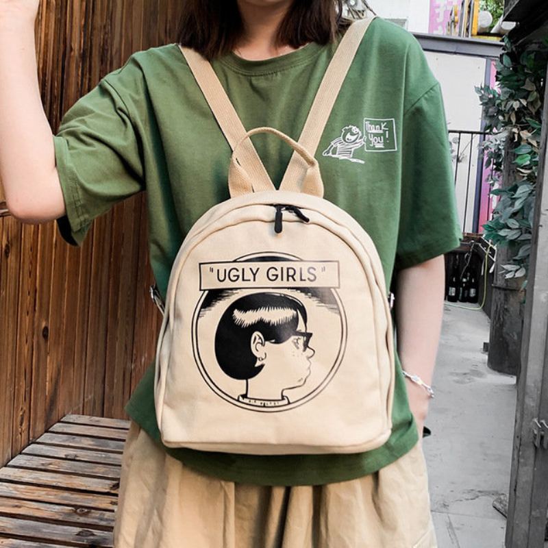 New Ins Plátěná Taška Přes Rameno Vintage Sense Girl Bag College Wind Campus Studentský Malý Batoh