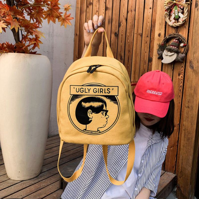 New Ins Plátěná Taška Přes Rameno Vintage Sense Girl Bag College Wind Campus Studentský Malý Batoh