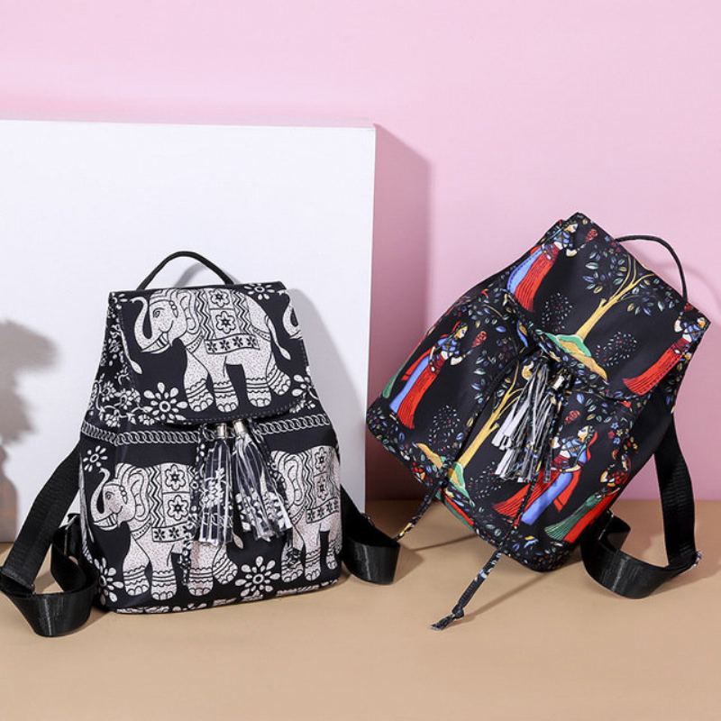 Nová Taška Přes Rameno Dámská Kabelka Pro Volný Čas Nylon College Wild Student Bag Dámský Batoh Národního Stylu