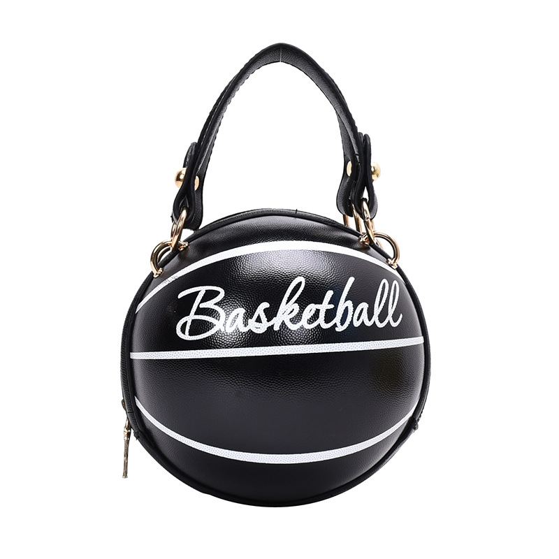 Nový Design Basketbal Tvar Kabelka Móda Ženy Řetízky Dopis Taška Přes Rameno Dámské Mini Crossbody Kabelky Kruhová Peněženka